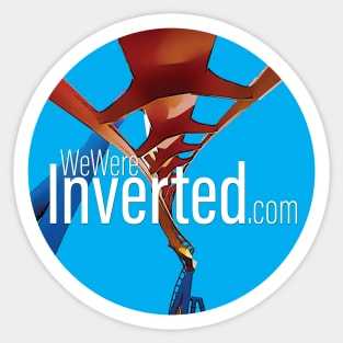 We Were Inverted Logo | Blue Circle | Inset Text Sticker